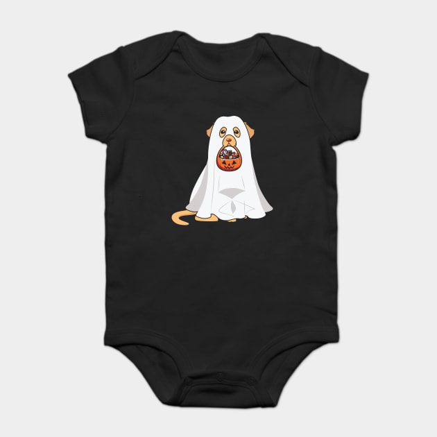 Golden Retriever Dog Ghost Halloween Baby Bodysuit by The WYLD Tribe